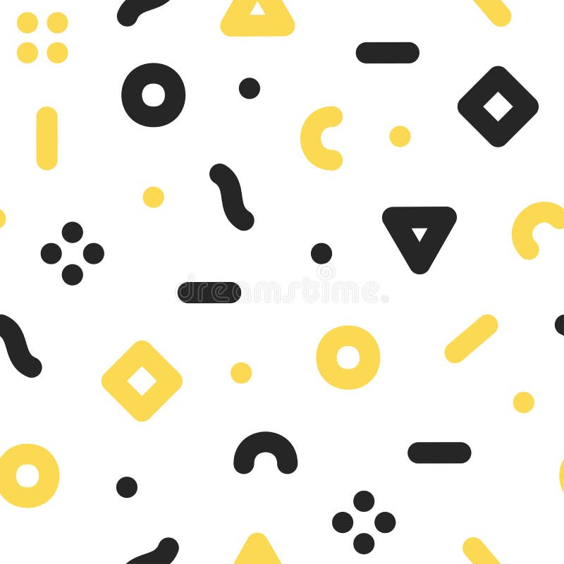 Modisches nahtloses Muster - Memphis-Design, Mode 80-90s Abstraktes geometrisches lizenzfreie abbildung Modisches nahtloses Muster - Memphis-Design, Mode 80-90s Abstraktes geometrisches lizenzfreie abbildung