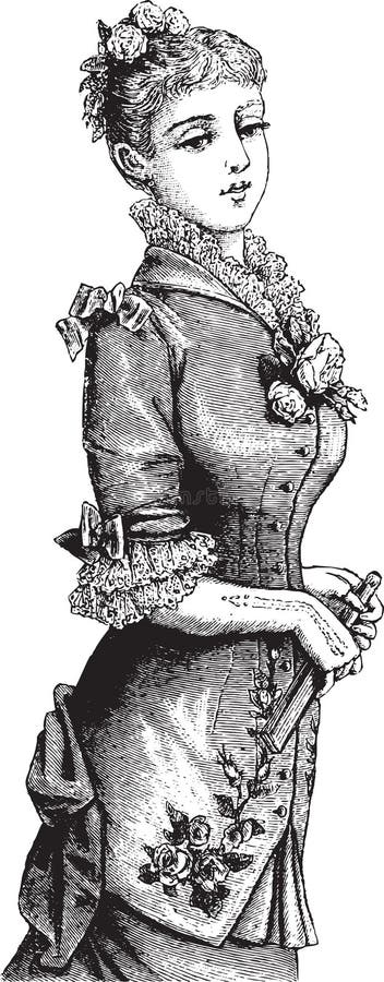 Modna Wiktoriańska dama ilustracja wektor Modna Wiktoriańska dama ilustracja wektor
