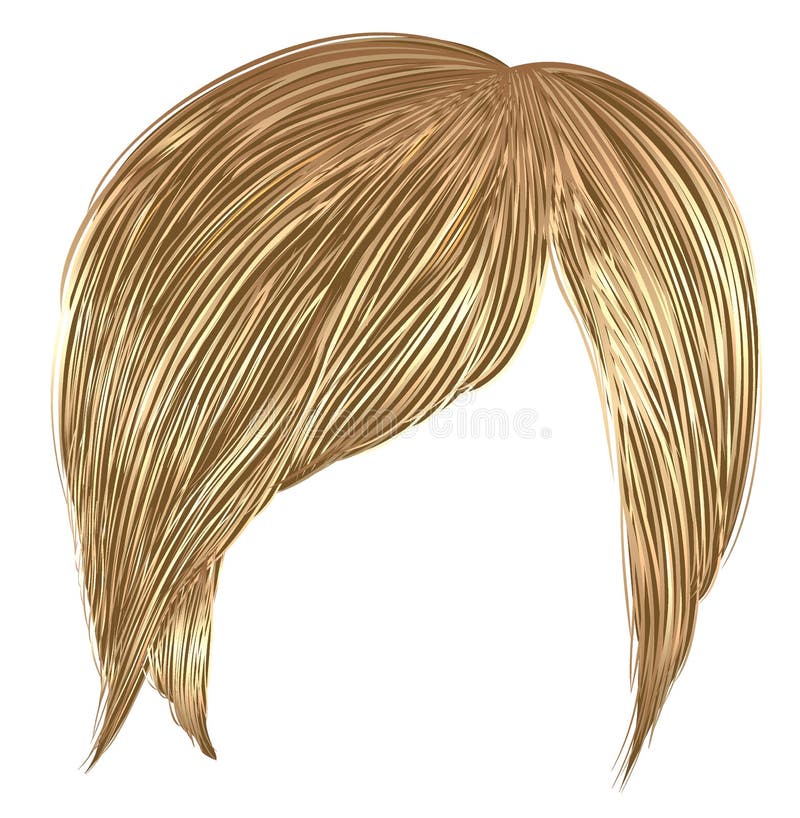 Modni kobiet krótkich hairs blondynów kolory Mody piękna styl royalty ilustracja Modni kobiet krótkich hairs blondynów kolory Mody piękna styl royalty ilustracja