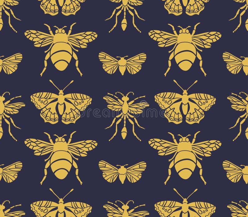 Modnisia bezszwowy wzór z insektami Abstrakcjonistyczny trójgraniasty styl royalty ilustracja Modnisia bezszwowy wzór z insektami Abstrakcjonistyczny trójgraniasty styl royalty ilustracja