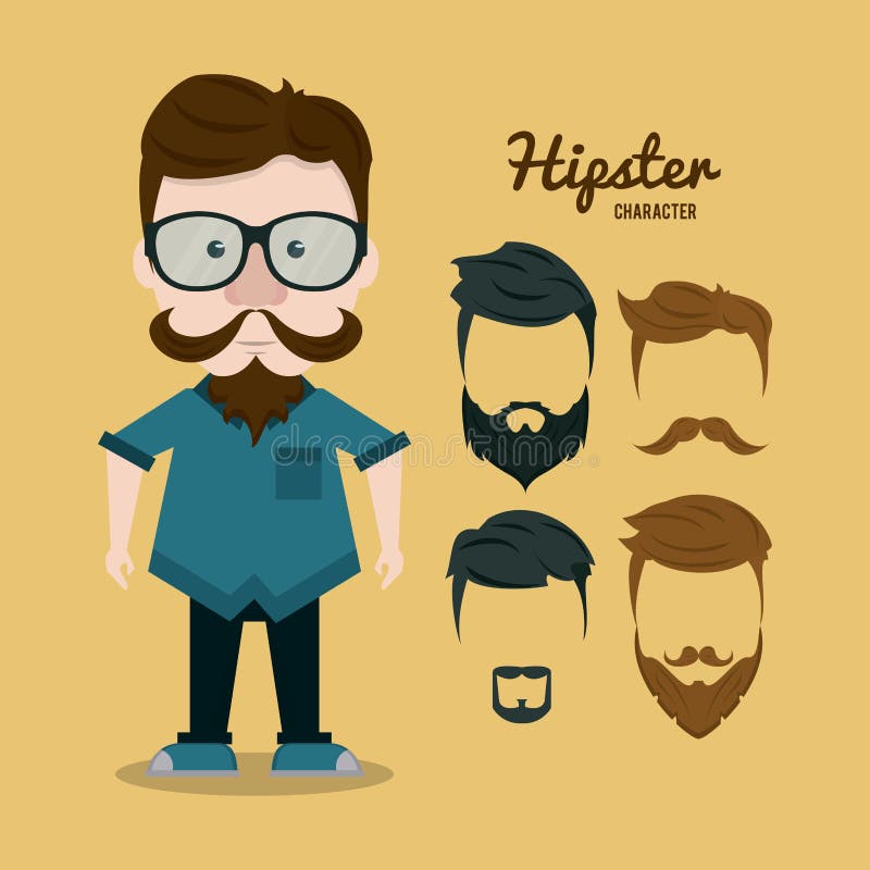 Modnisia charakteru kreskówka ilustracja wektor Modnisia charakteru kreskówka ilustracja wektor