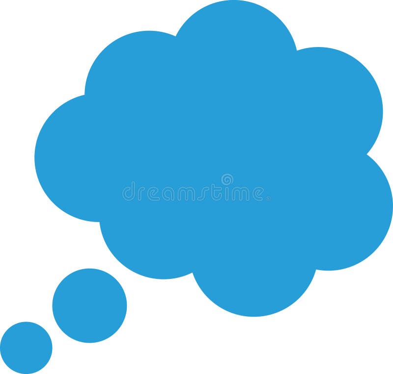 Trendy think bubble in flat style. Think bubble isolated on white background. Cloud line icon Vector art. Trendy think bubble in flat style. Think bubble isolated on white background. Cloud line icon Vector art