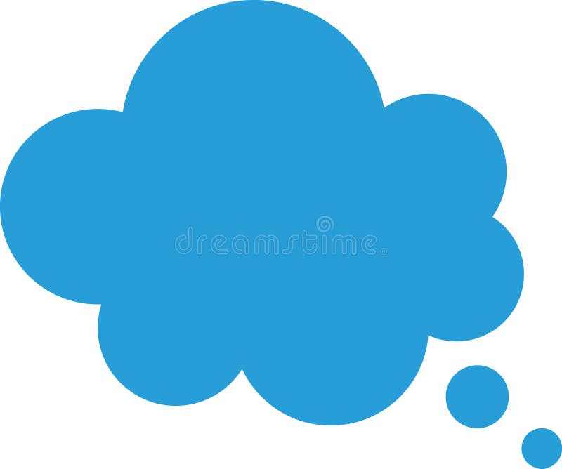 Trendy think bubble in flat style. Think bubble isolated on white background. Cloud line icon Vector art. Trendy think bubble in flat style. Think bubble isolated on white background. Cloud line icon Vector art