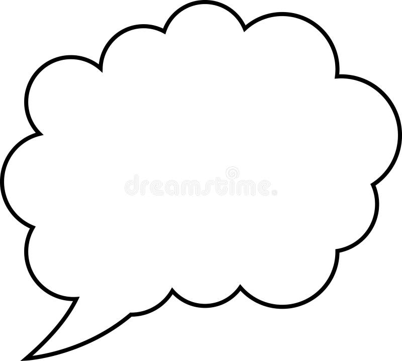 Trendy think bubble in flat style. Think bubble isolated on white background. Cloud line icon Vector art. Trendy think bubble in flat style. Think bubble isolated on white background. Cloud line icon Vector art