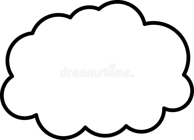 Trendy think bubble in flat style. Think bubble isolated on white background. Cloud line icon Vector art. Trendy think bubble in flat style. Think bubble isolated on white background. Cloud line icon Vector art