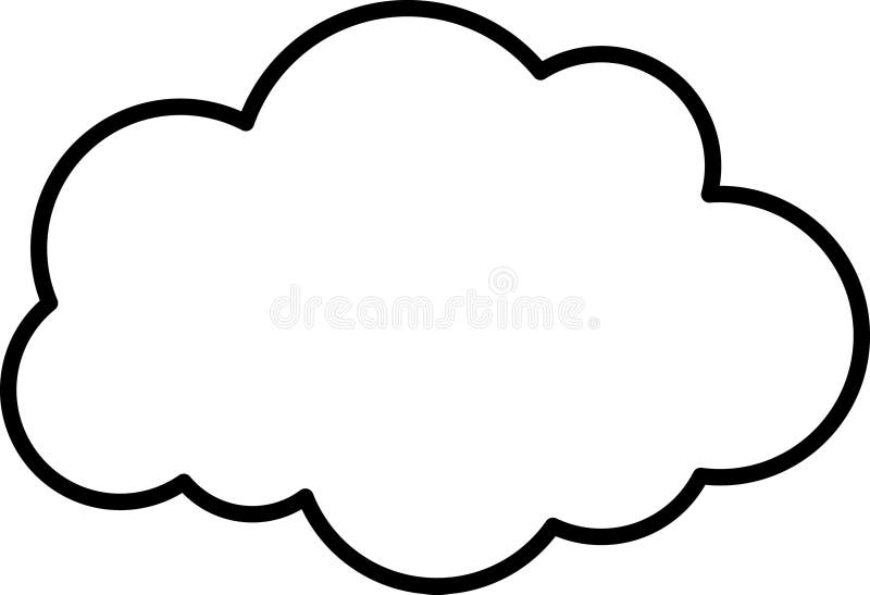 Trendy think bubble in flat style. Think bubble isolated on white background. Cloud line icon Vector art. Trendy think bubble in flat style. Think bubble isolated on white background. Cloud line icon Vector art