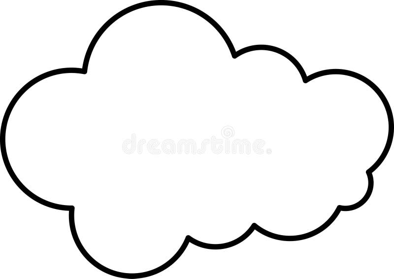 Trendy think bubble in flat style. Think bubble isolated on white background. Cloud line icon Vector art. Trendy think bubble in flat style. Think bubble isolated on white background. Cloud line icon Vector art