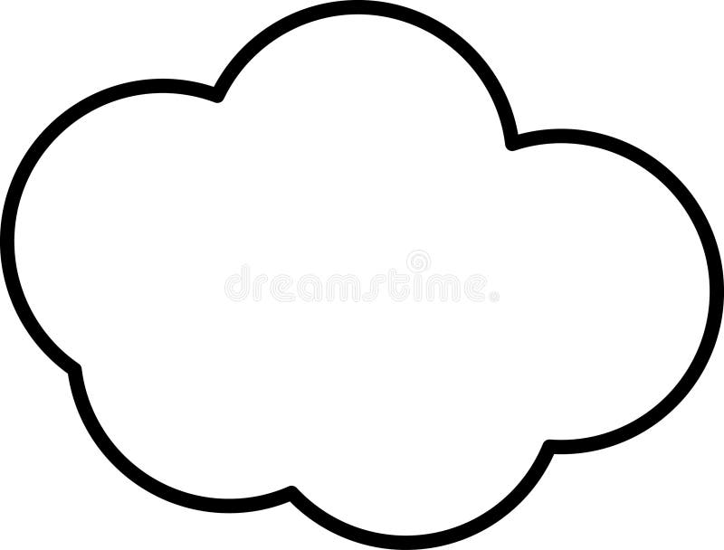 Trendy think bubble in flat style. Think bubble isolated on white background. Cloud line icon Vector art. Trendy think bubble in flat style. Think bubble isolated on white background. Cloud line icon Vector art