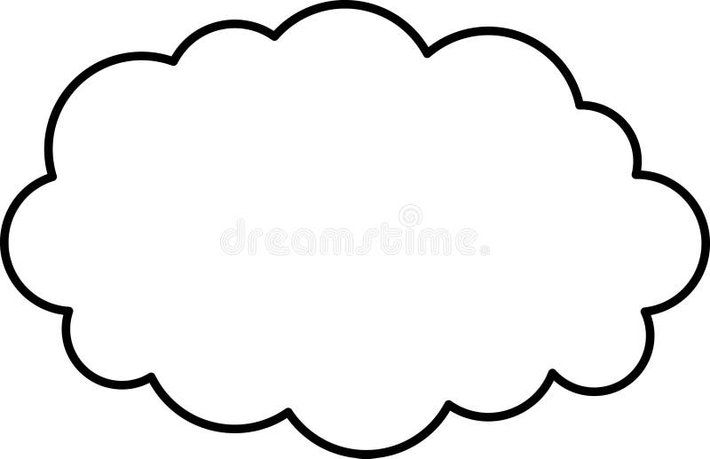 Trendy think bubble in flat style. Think bubble isolated on white background. Cloud line icon Vector art. Trendy think bubble in flat style. Think bubble isolated on white background. Cloud line icon Vector art