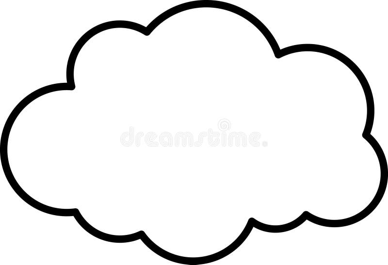 Trendy think bubble in flat style. Think bubble isolated on white background. Cloud line icon Vector art. Trendy think bubble in flat style. Think bubble isolated on white background. Cloud line icon Vector art