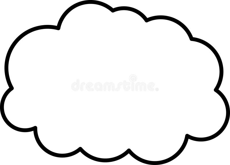 Trendy think bubble in flat style. Think bubble isolated on white background. Cloud line icon Vector art. Trendy think bubble in flat style. Think bubble isolated on white background. Cloud line icon Vector art