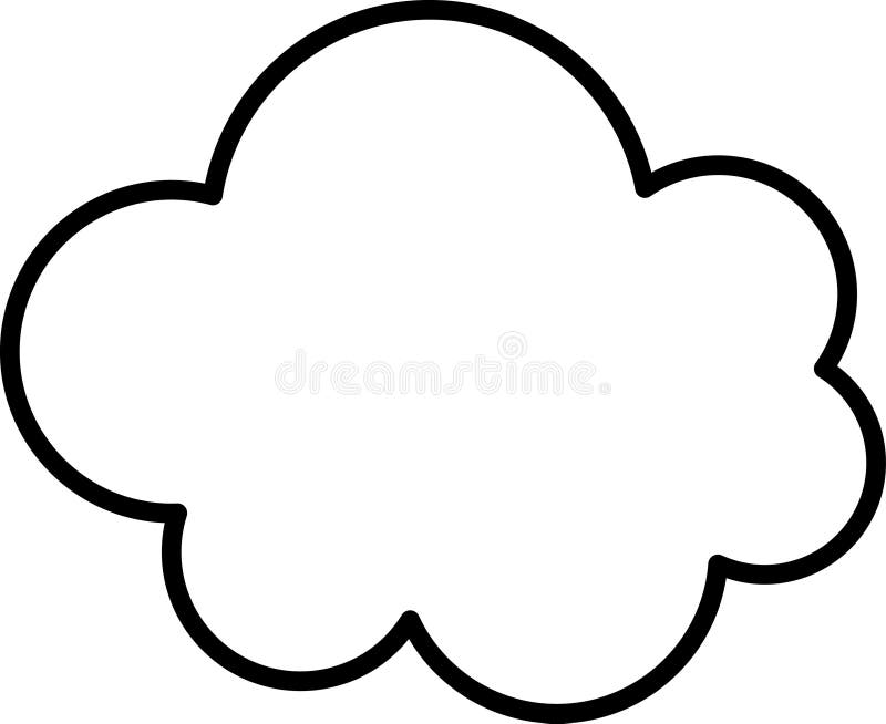 Trendy think bubble in flat style. Think bubble isolated on white background. Cloud line icon Vector art. Trendy think bubble in flat style. Think bubble isolated on white background. Cloud line icon Vector art