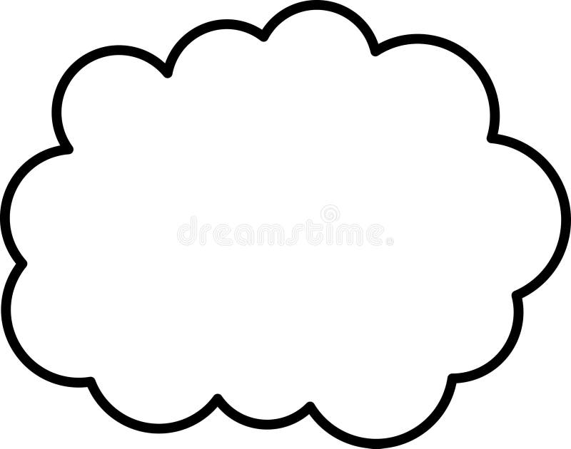 Trendy think bubble in flat style. Think bubble isolated on white background. Cloud line icon Vector art. Trendy think bubble in flat style. Think bubble isolated on white background. Cloud line icon Vector art