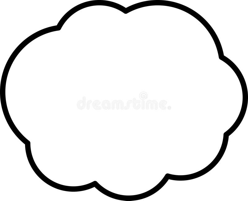 Trendy think bubble in flat style. Think bubble isolated on white background. Cloud line icon Vector art. Trendy think bubble in flat style. Think bubble isolated on white background. Cloud line icon Vector art