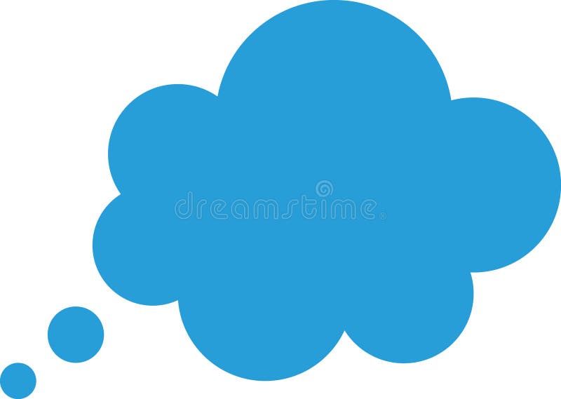 Trendy think bubble in flat style. Think bubble isolated on white background. Cloud line icon Vector art. Trendy think bubble in flat style. Think bubble isolated on white background. Cloud line icon Vector art