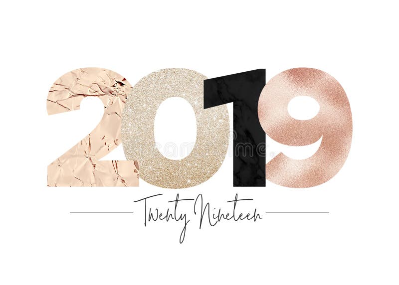 Modny Iskrzasty Elegancki Kruszcowy 2019 ilustracji Modny Iskrzasty Elegancki Kruszcowy 2019 ilustracji
