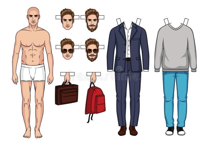 Modny nowożytny set ubrania i accessorizes dla mężczyzna