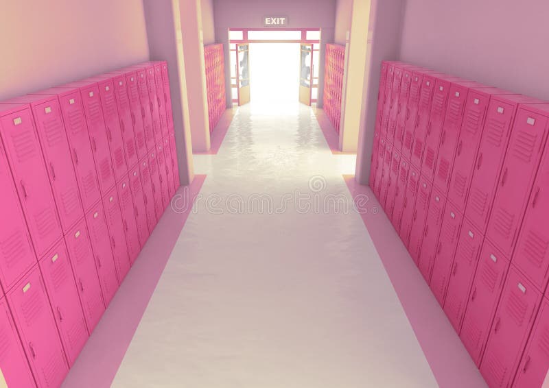 Modo de salida de esquema de taquilla de escuela rosa