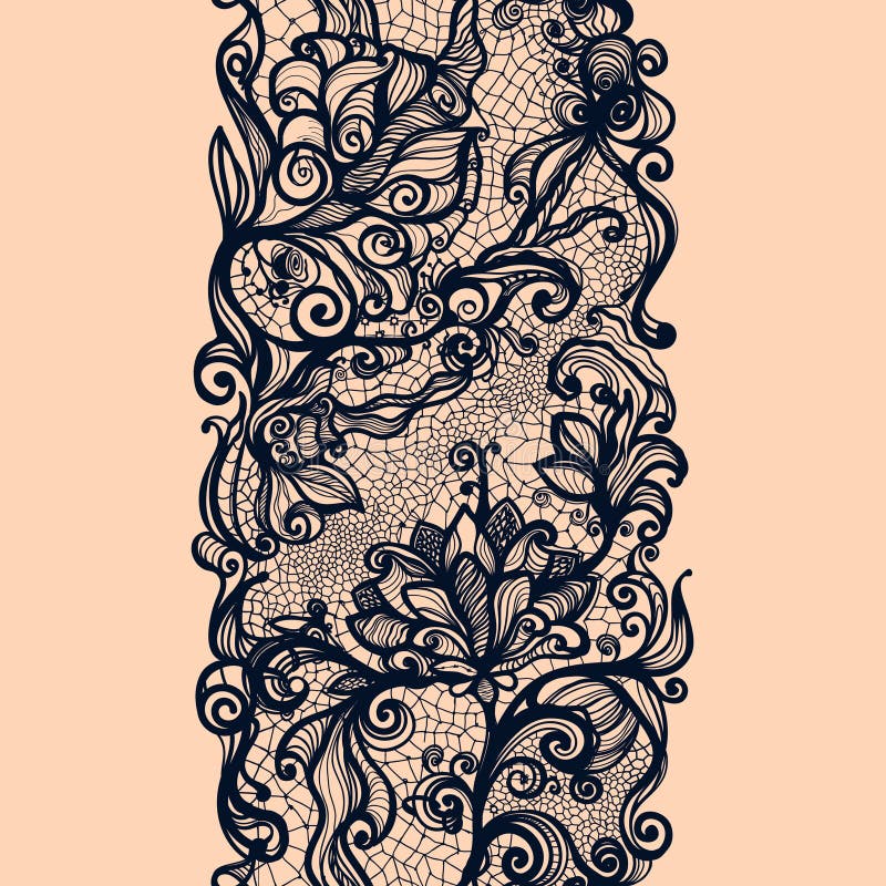 Ensemble De Motif De Dentelle Ronde | Vecteur Premium