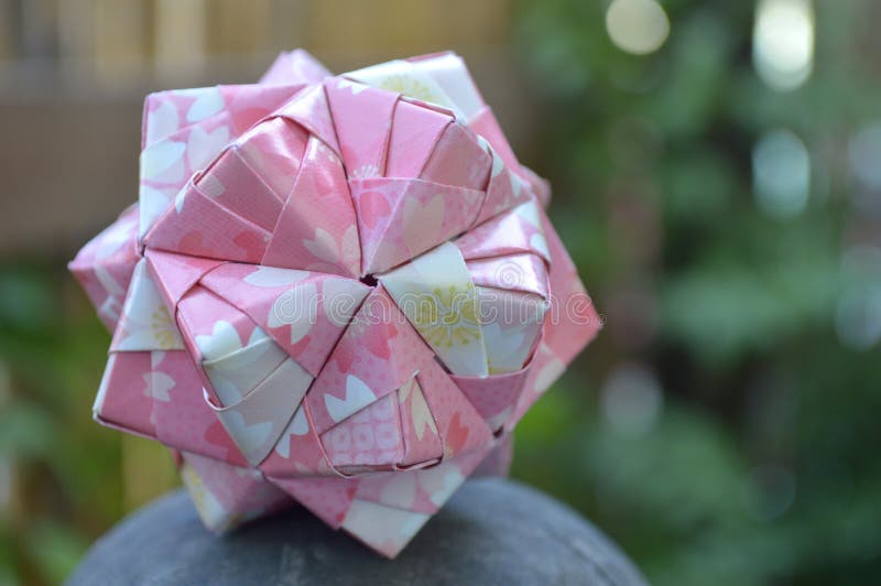 Modular Origami, Sonobe Ball Stock Image - Image of asia, modular ...