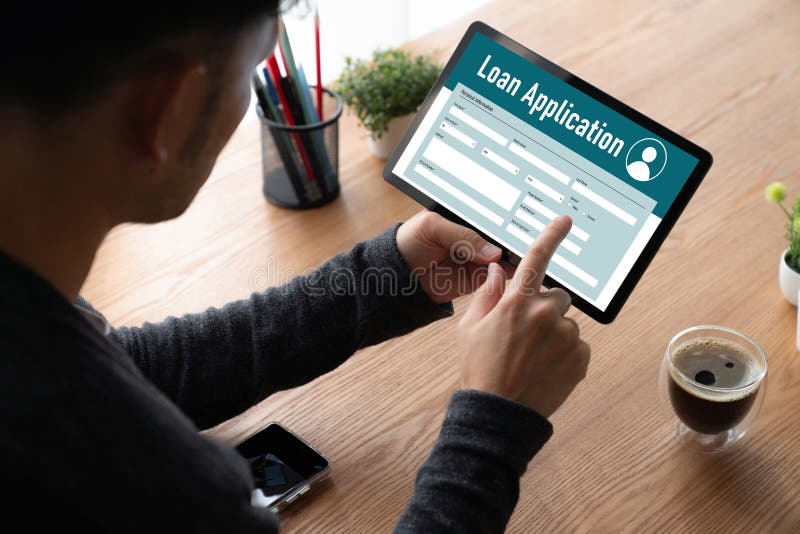 Modulo di richiesta di prestito online per la raccolta di informazioni digitali di base. Modulo di richiesta di prestito online per la raccolta digitale di informazioni su disco sulla rete internet