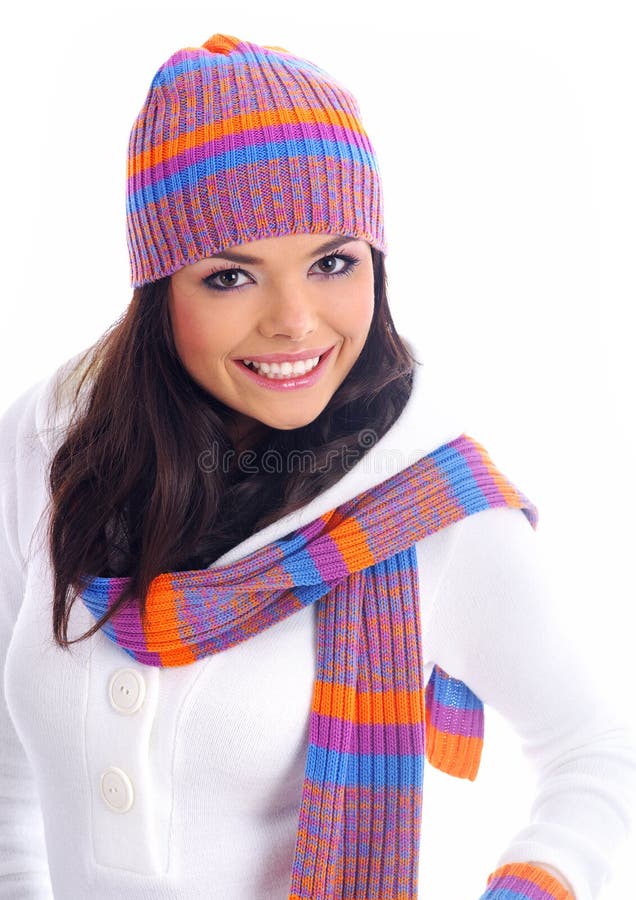 Dziewczyna w zimowej modzie zdjęcie royalty free