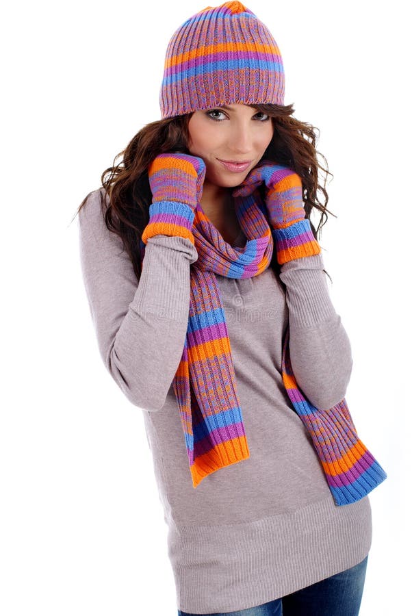 Zimowa moda kobieta obraz royalty free
