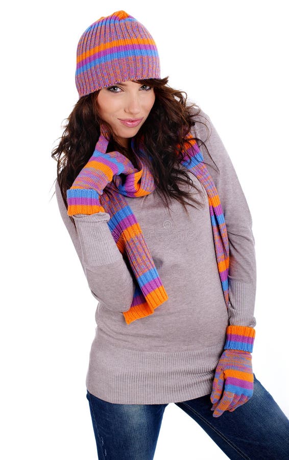 Zimowa moda kobieta zdjęcie stock