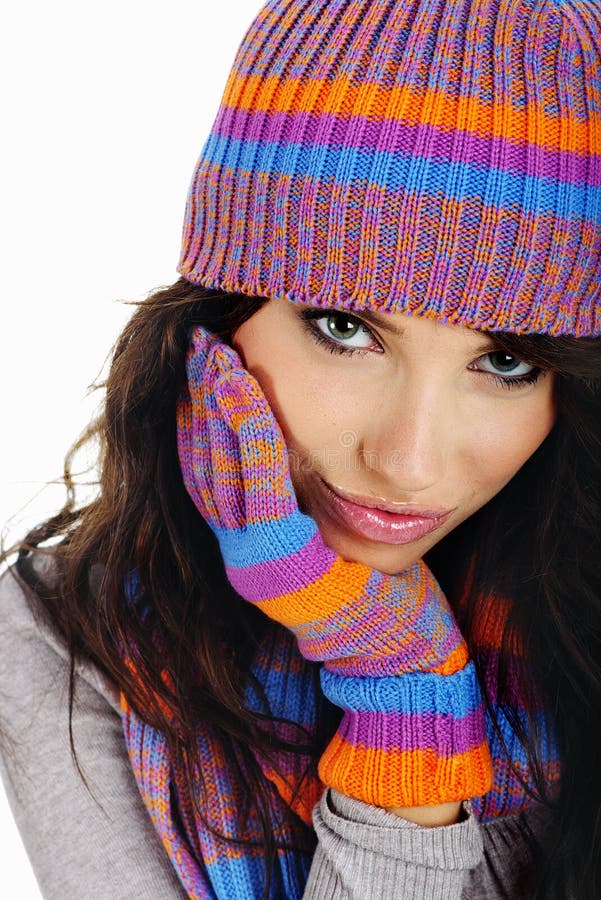 Zimowa moda kobieta obrazy royalty free