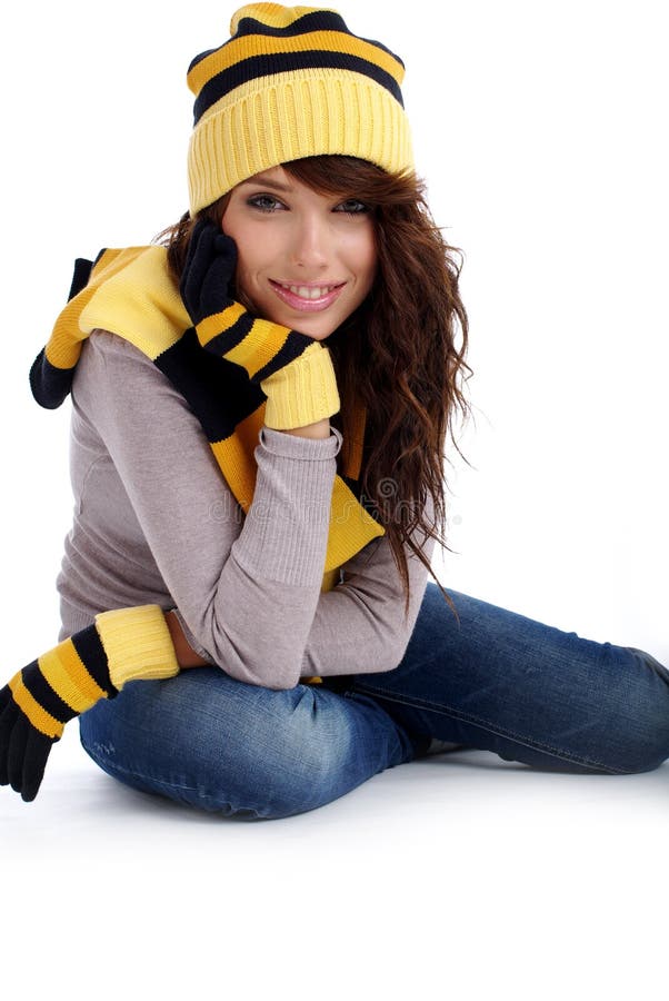 Zimowa moda kobieta zdjęcia stock