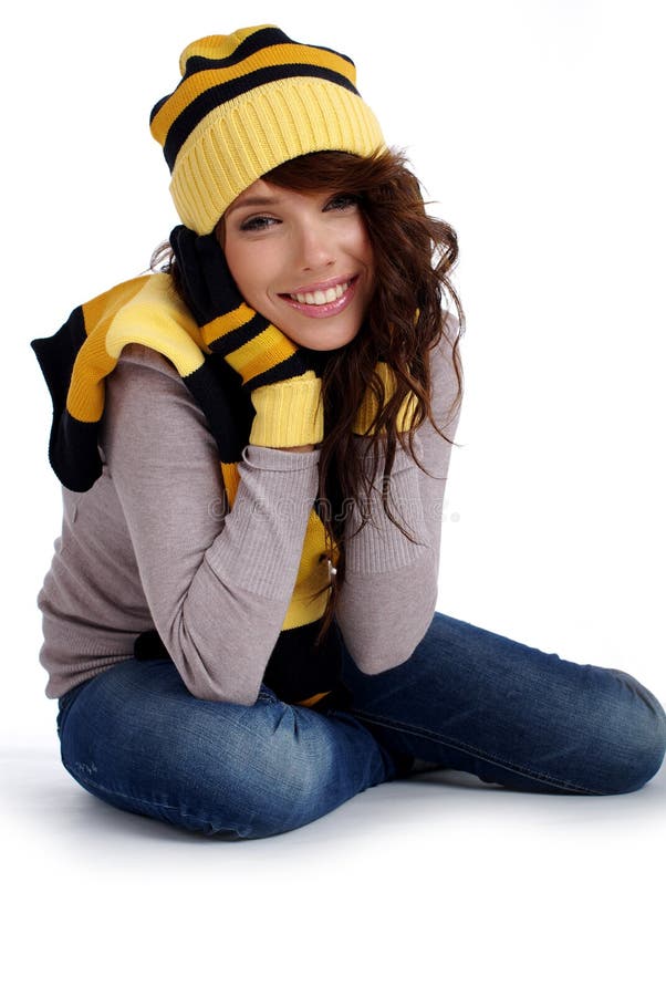 Zimowa moda kobieta fotografia royalty free