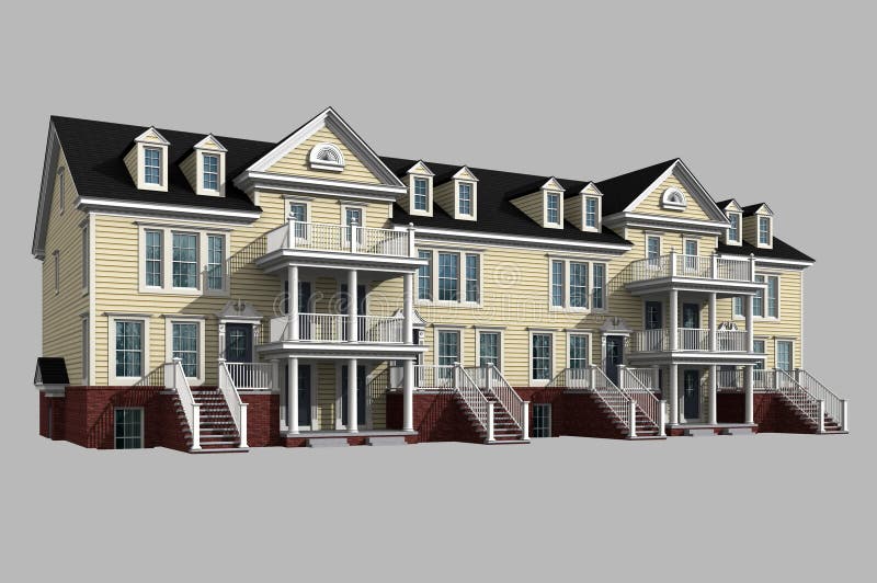 modèle 3d de condominium photographie stock libre de droits modèle 3d de condominium photographie stock libre de droits