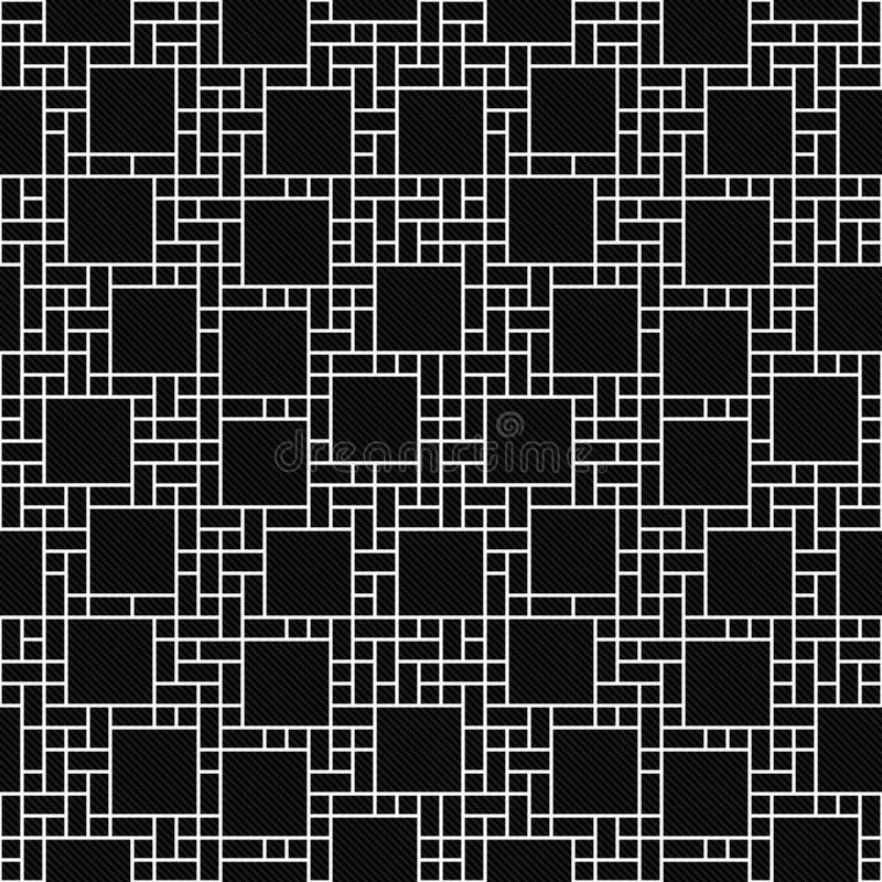 Modèle abstrait carré noir et blanc de tuile de dessin géométrique au sujet de illustration libre de droits Modèle abstrait carré noir et blanc de tuile de dessin géométrique au sujet de illustration libre de droits