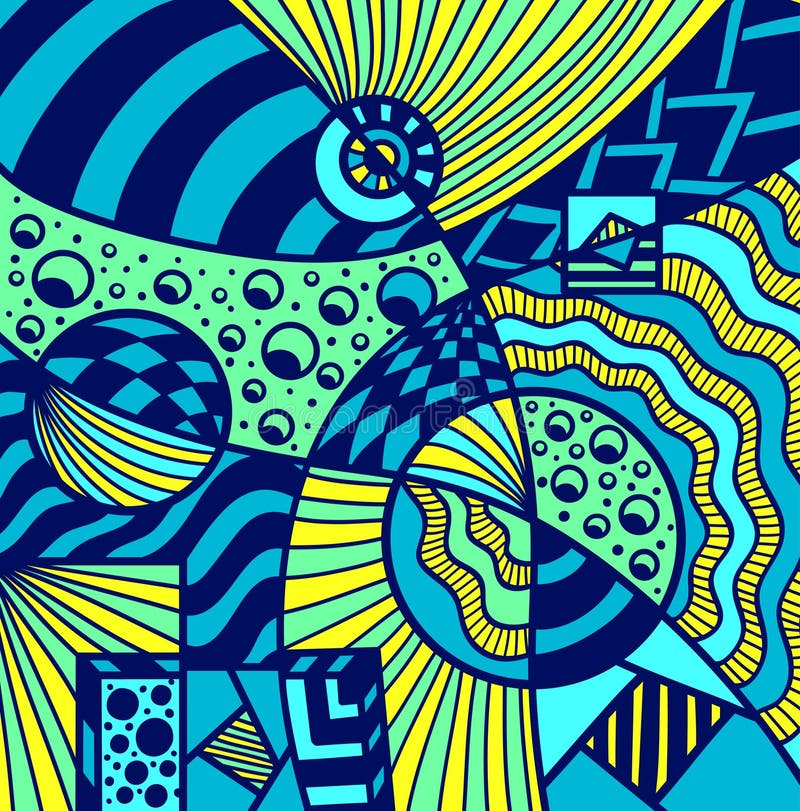 Modèle abstrait de fond de cosmos dans le style de Memphis coloré illustration stock Modèle abstrait de fond de cosmos dans le style de Memphis coloré illustration stock