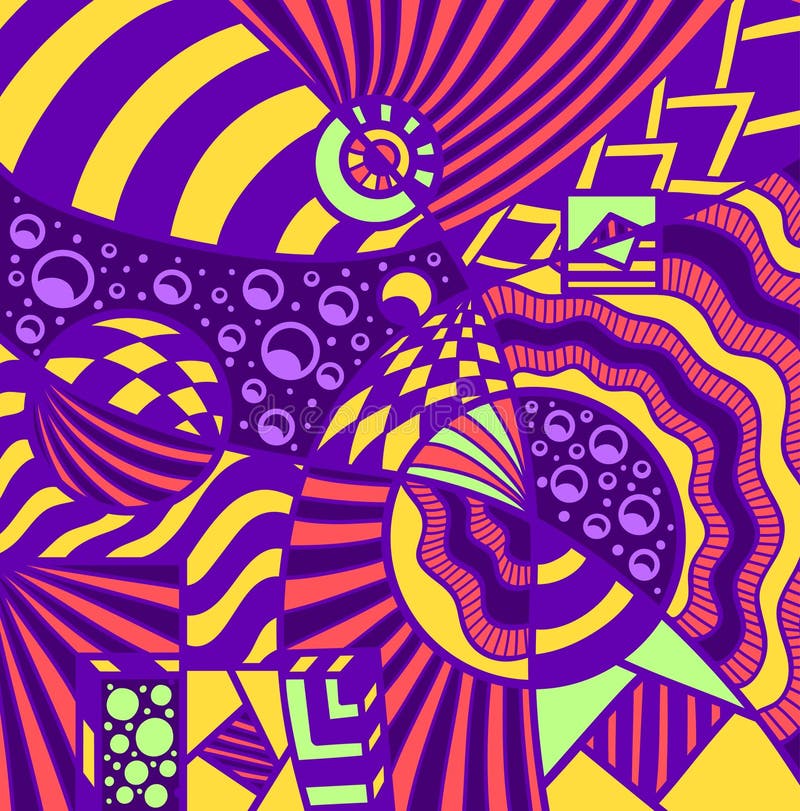 Modèle abstrait de fond de cosmos dans le style de Memphis coloré illustration libre de droits Modèle abstrait de fond de cosmos dans le style de Memphis coloré illustration libre de droits