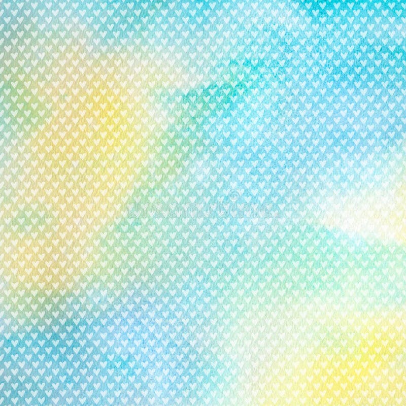 Modèle bleu de fond d'aquarelle avec des coeurs illustration stock Modèle bleu de fond d'aquarelle avec des coeurs illustration stock