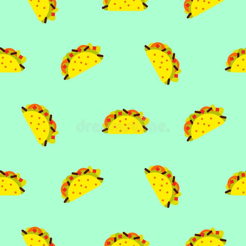 Modèle bleu sans couture de vecteur de nourriture mexicaine de Taco illustration libre de droits Modèle bleu sans couture de vecteur de nourriture mexicaine de Taco illustration libre de droits