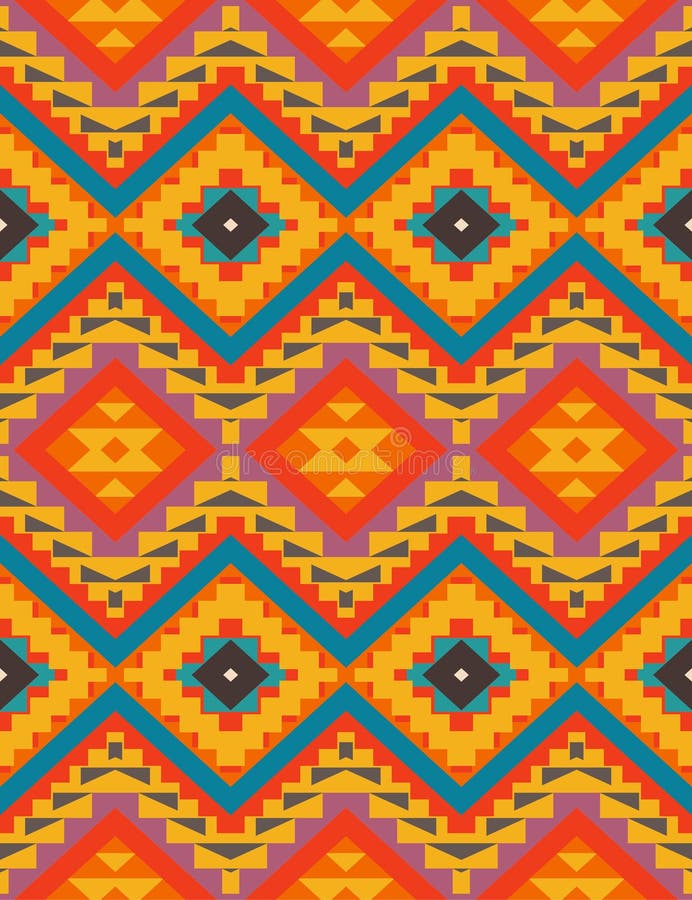Modèle coloré sans couture de Navajo illustration libre de droits Modèle coloré sans couture de Navajo illustration libre de droits