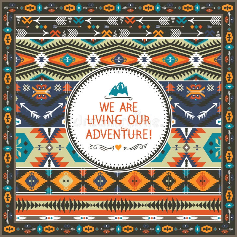 Modèle coloré tribal sans couture de Navajo illustration libre de droits Modèle coloré tribal sans couture de Navajo illustration libre de droits