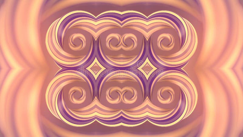 Modèle d'animation de boucle numérique formes torsadées de néon rendu 3d en hd illustration de vecteur