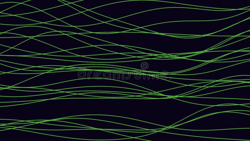 Modèle d'onde verte dynamique sur fond noir illustration stock
