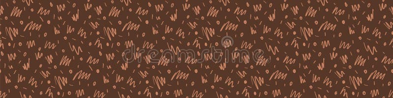 Modèle de bordure minimaliste sans couture. bannière couleur terre calme. design de bébé simple moderne scandi unisex illustration stock