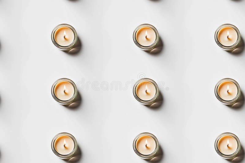 Modèle de bougie minimaliste sans faille illustration de vecteur