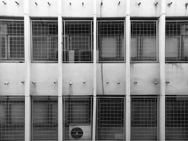 Modèle de bâtiment de façade dans le logement moderne d'appartement images stock Modèle de bâtiment de façade dans le logement moderne d'appartement images stock