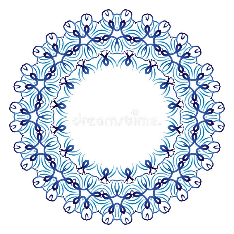 Modèle de carreau de céramique Ornement rond décoratif Fond blanc avec le cadre d'art Motifs islamiques, indiens, arabes illustration libre de droits Modèle de carreau de céramique Ornement rond décoratif Fond blanc avec le cadre d'art Motifs islamiques, indiens, arabes illustration libre de droits