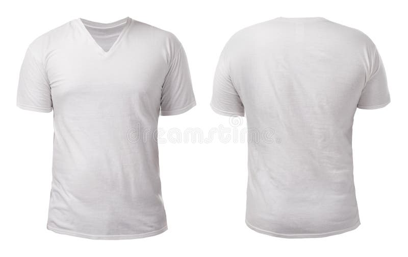 Modèle de conception de la chemise V-Neck blanche