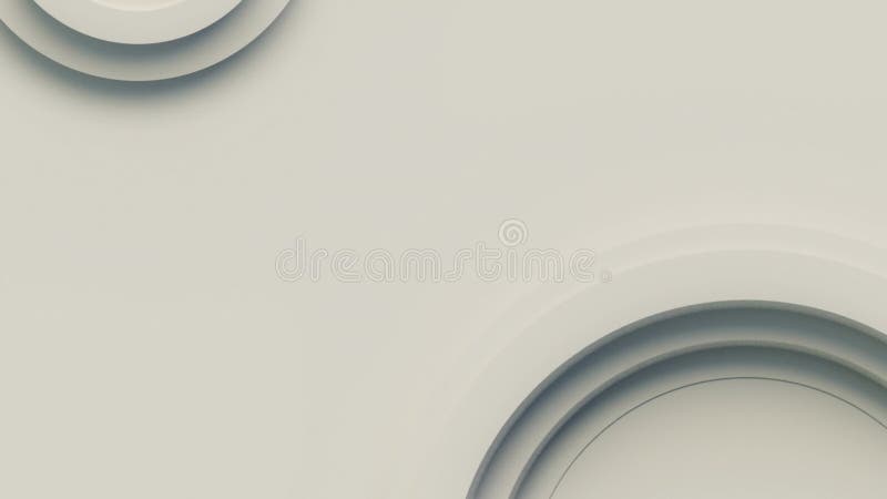 Modèle de déplacement des anneaux blancs divergents animation de boucle de rendu 3d 4k illustration stock