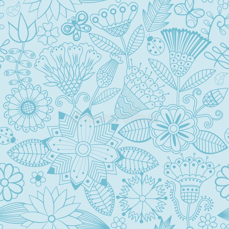 Modèle de fleur de vecteur Texture botanique sans couture noire et blanche illustration libre de droits Modèle de fleur de vecteur Texture botanique sans couture noire et blanche illustration libre de droits