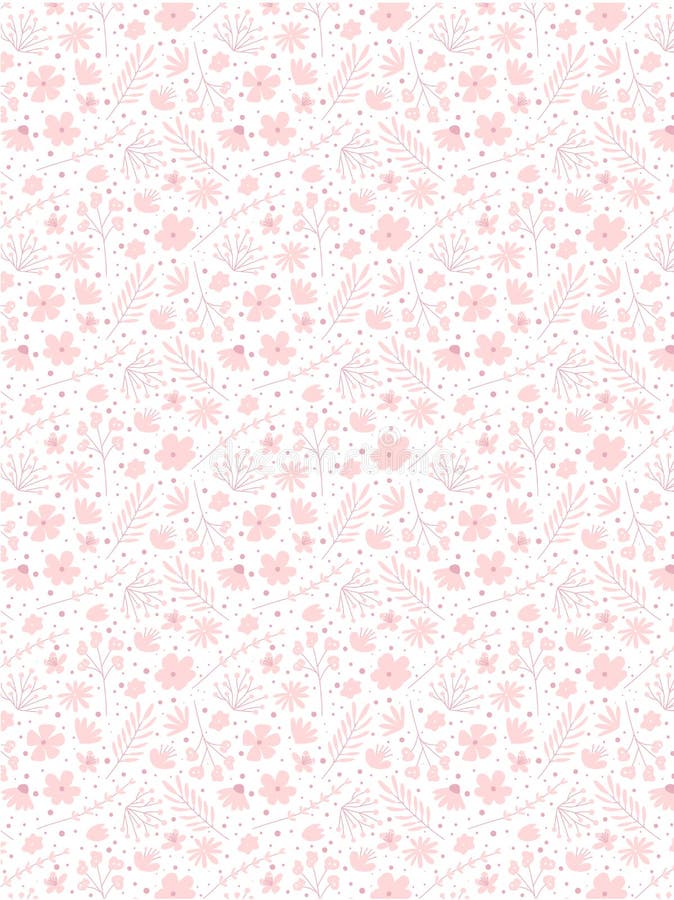 Modèle de fleurs de griffonnage pour le tissu Fond rose de fille illustration de vecteur Modèle de fleurs de griffonnage pour le tissu Fond rose de fille illustration de vecteur
