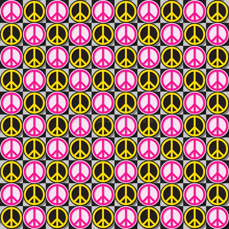 Modèle de flower power illustration de vecteur Modèle de flower power illustration de vecteur